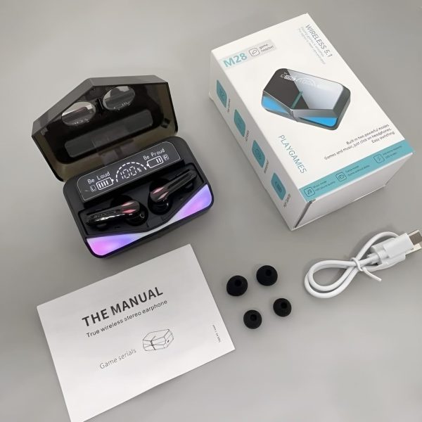 M28 Bluetooth 5.3 Gaming Earbuds with Touch Control