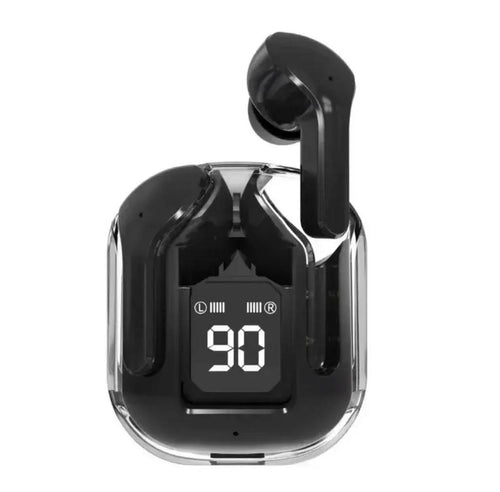 Air31 TWS Wireless Earbuds – Crystal Clear Transparent Shell Earphones with LED Digital Power Display and Bluetooth V5.3 - Random Color