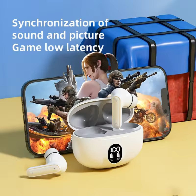 Professional Display Stereo 895B Wireless Bluetooth Earbuds With Mic LED Display Type C Fast Charging For Android IPhone (Without Box Random Color)